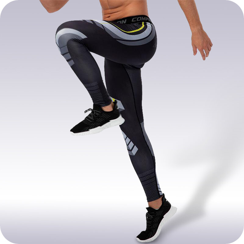 Correndo calças de compressão collants leggings dos esportes dos homens de fitness calças compridas calças de treino de ginásio leggins magros hombre