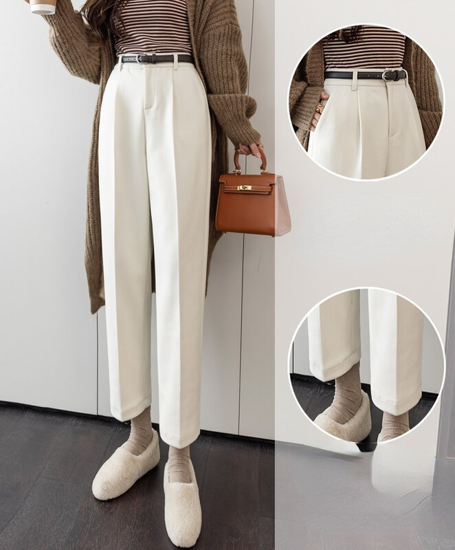 New woolen trousers straight pants suit pants fashion joker feet pants slim casual pants, 261f,hai,0216-12