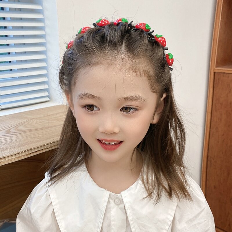 Children Hairband Flower Headband Bangs Clip Braided Hair Band Hairpin Pressure Princess Cute Hair Clamp With Tooth Anti-Skid