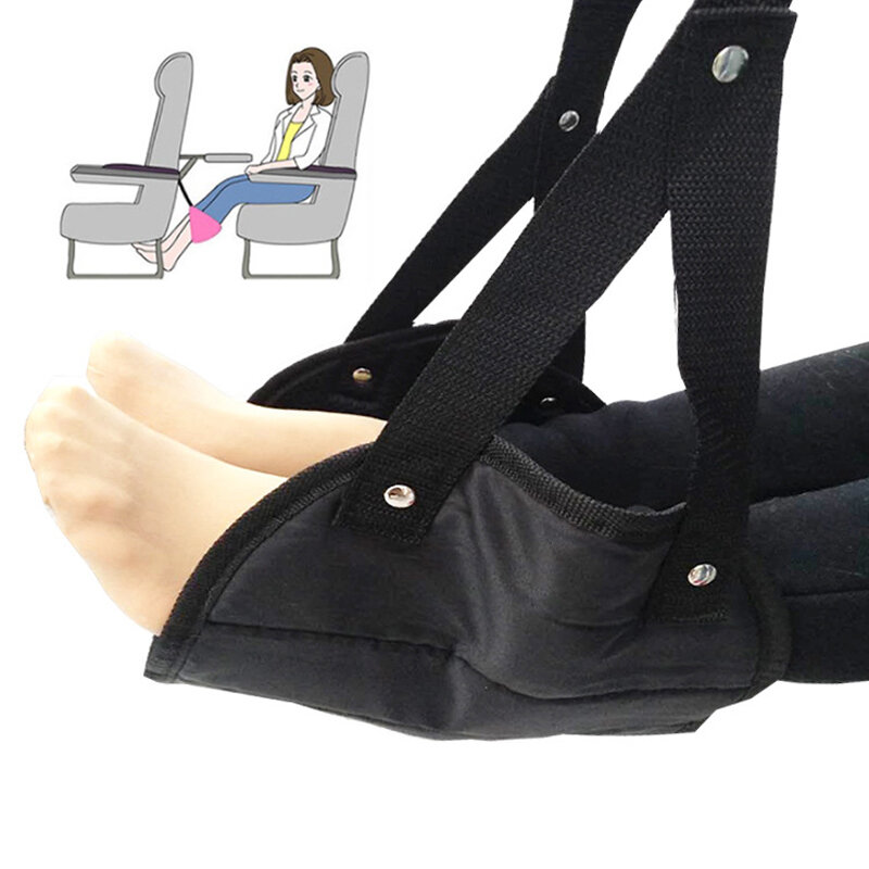 Novo acessório de viagem pé resto artefato pé rede avião apoio para os pés pendurado almofada do pé com espuma memória premium relaxar confortável