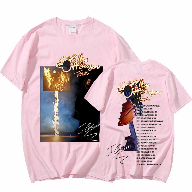 T-shirt manches courtes homme et femme, estival et surdimensionné, estival et Streetwear, J Cole The Off seasons Tour Harajuku, 2022