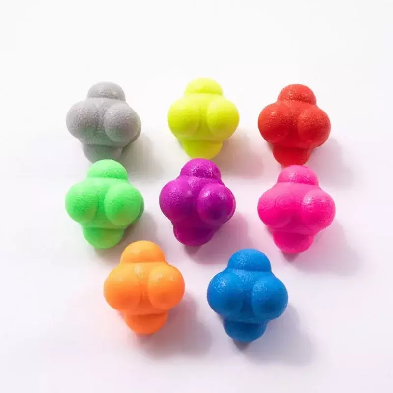 Bola de reacción Hexagonal de silicona para ejercicio, pelota de reacción de 5,5 cm, agilidad, coordinación, reflejo, deportes, Fitness, entrenamiento