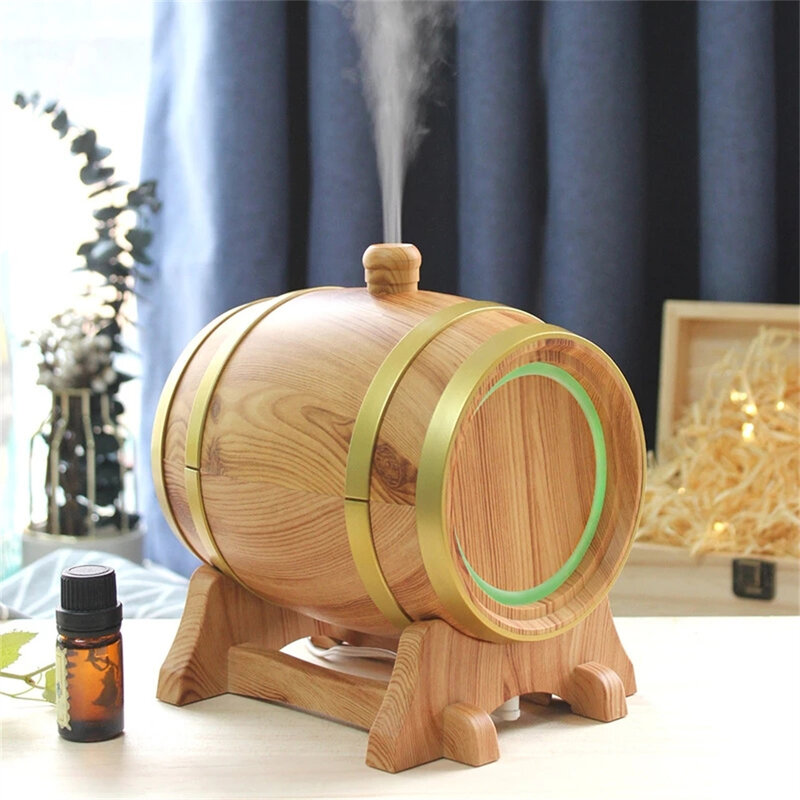 Difusor aromático de madera para el hogar, Humidificador de aire de aceite esencial con Bluetooth, WiFi, grano de vino