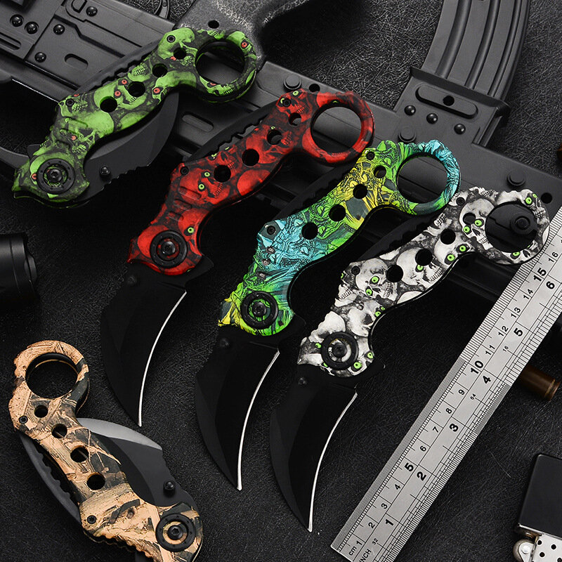 جديد متعدد الألوان في الهواء الطلق التخييم سكين للفرد البرية بقاء مخلب سكين التخييم الأمن جيب EDC أداة
