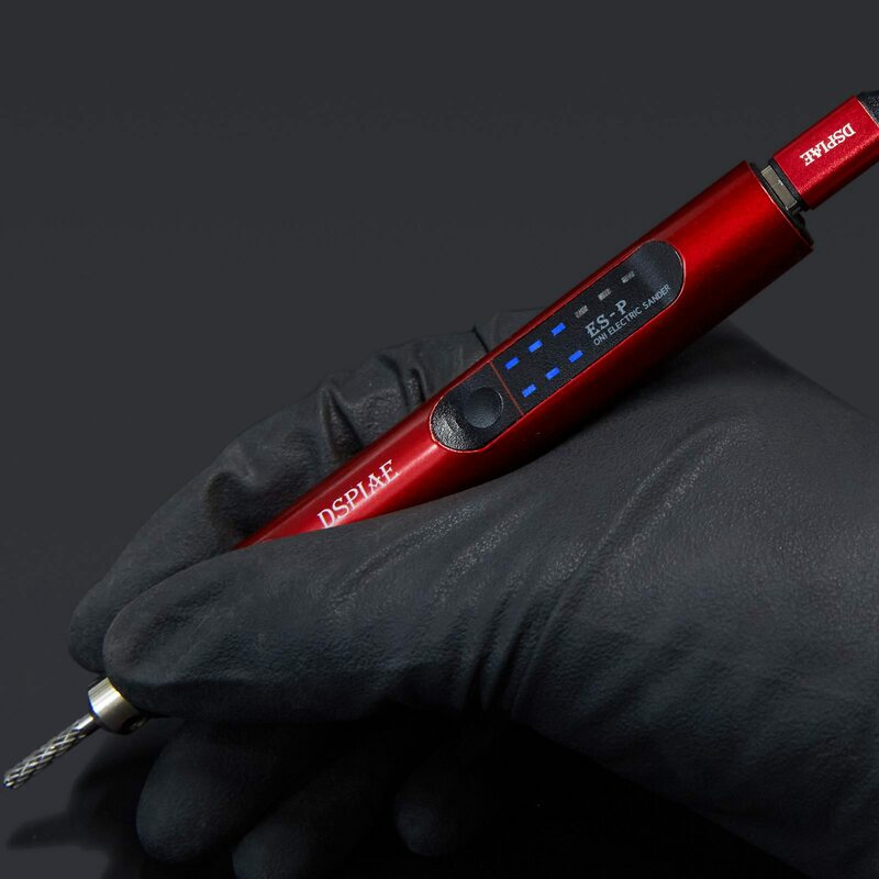 Dspae ES-P المحمولة الكهربائية شحذ القلم ساندر القلم أداة السلطة الأحمر قلم أسود نوع ساندر صغيرة ماكينة شحذ 10 واط 300MA
