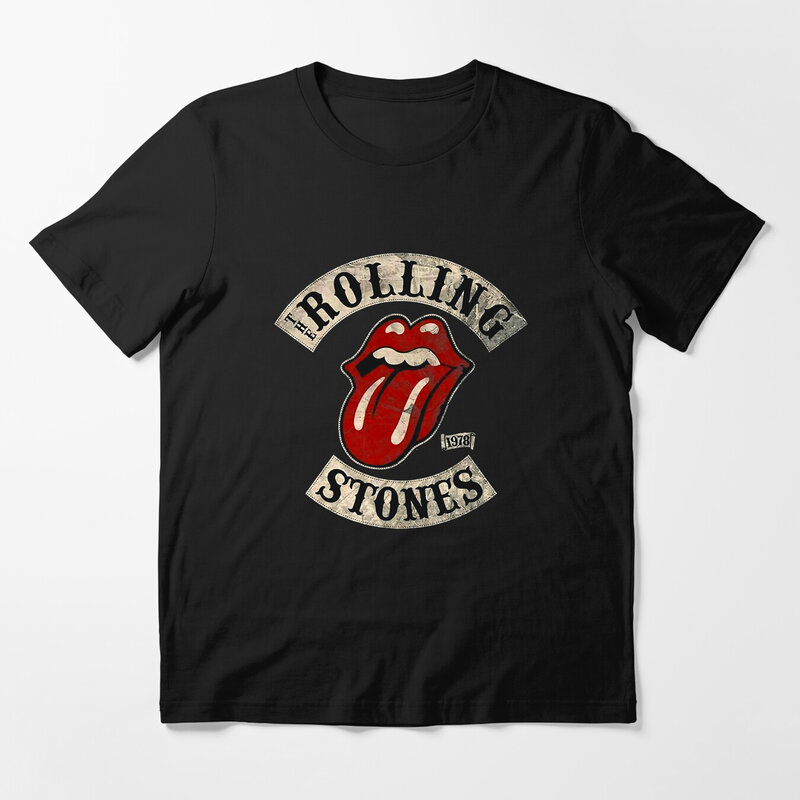 Camiseta Vintage de manga corta para hombre, camisa masculina de gran tamaño con estampado de Rolling Stones, banda de Rock, camisetas increíbles, camiseta Essential