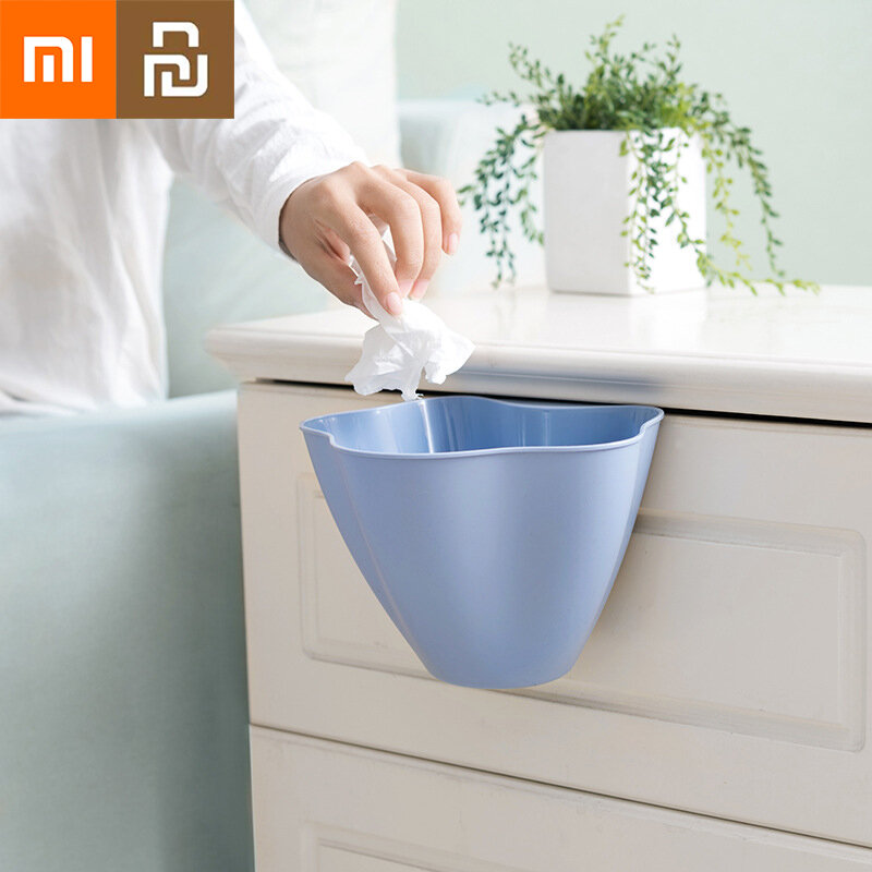 Xiaomi Youpin Hanging Trash Can Home Bedside Storage Living Room Kitchen Bathroom Cabinet Door Bedroom No Cover Small Trash Can