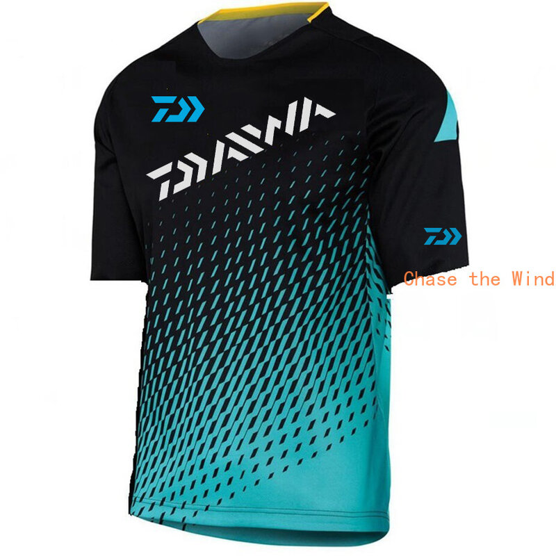 DAIWA-traje de secado para Pesca, ropa de Pesca de secado rápido, transpirable, protección solar UV, Camisas de manga corta, 2021