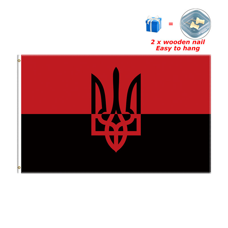 90*150cm bandeira do exército insurgente ucraniano