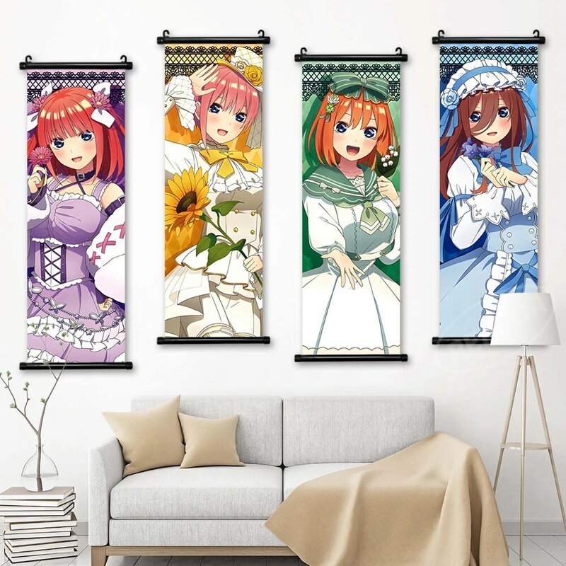 Wall Art The Quintessential Quintuplets Canvas Mural Pictures Painting Print Nakano May Poster Hanging Scrolls Home Decoration