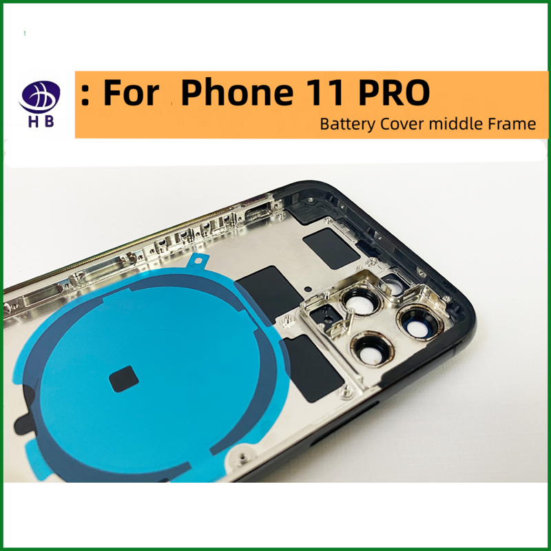 Casing Belakang Baterai UNTUK iPhone 11 11 Pro 11 Penutup Belakang PROMAX + Bingkai Sasis Sedang + Baki SIM + Kunci Samping 11 Penutup Baterai Pro Max