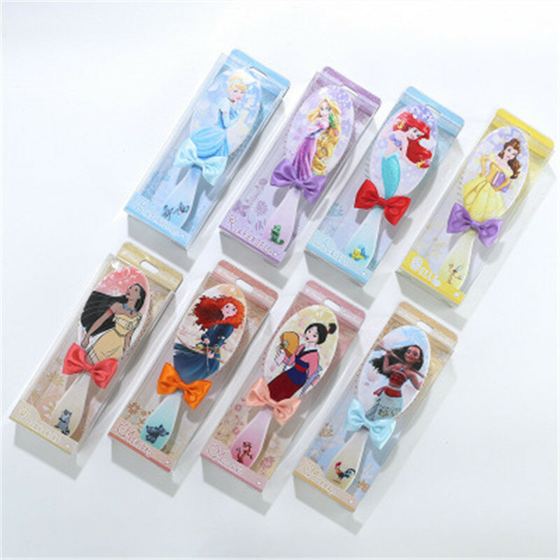 Disney-peine de Frozen para niña, 16 estilos, Princesa, Minnie Mouse, cepillos para el cabello, cuidado del cabello, Mickey, regalo para niña, Co