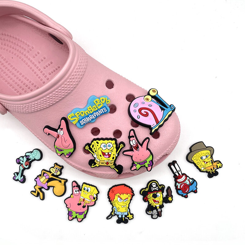12 pz/set Undersea Anime Croc Charms Designer fai da te Cartoon scarpa decorazione fascino per CROC JIBZ zoccoli bambini ragazzi donne ragazze regali