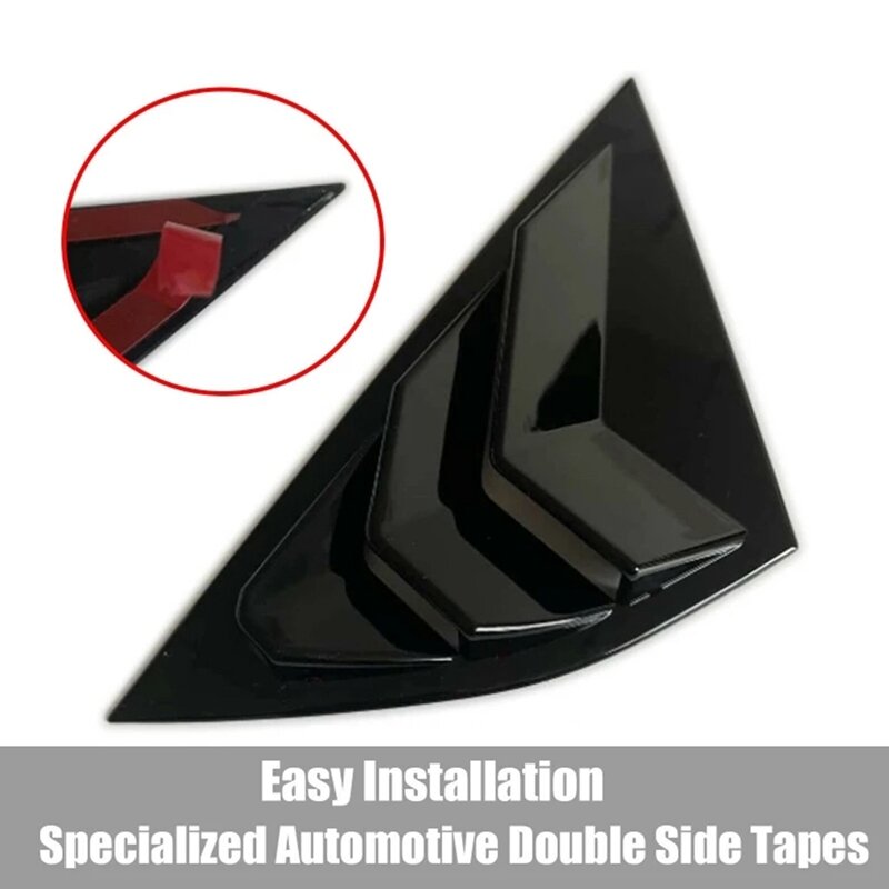 Side Rear Window Scoop Shutter Cover Trim Sticker For Ford Mustang Mach-E 2021 2022 Car Styling Louver Vent Decorate