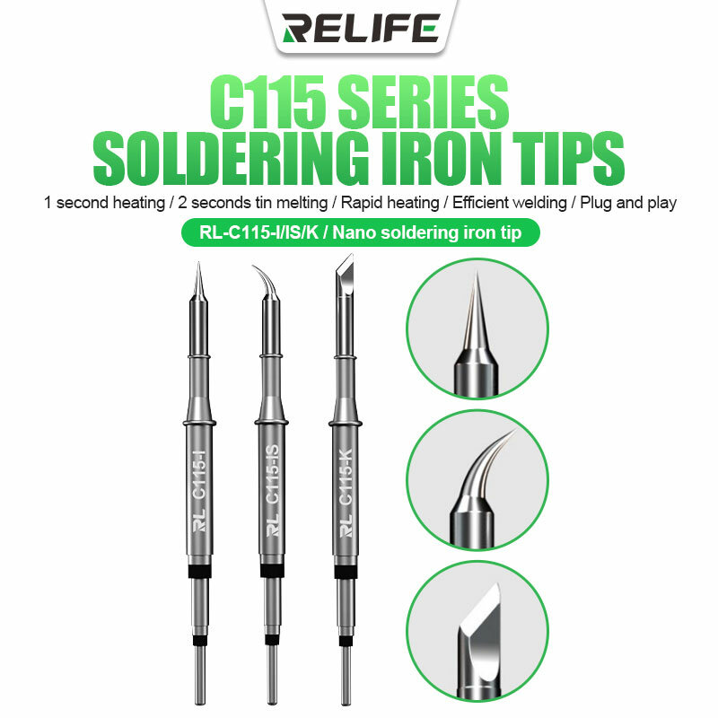 RL-C115 Series Soldering Iron Tips  and Heating Core Efficient Heat Conduction Temperature Recovery for JBC115 Soldering Station