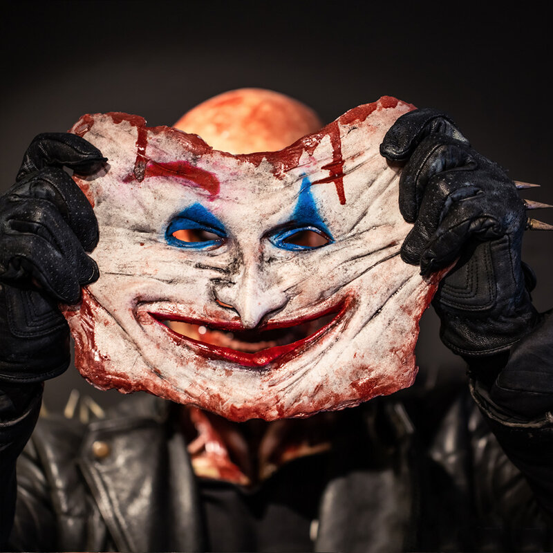 Teaglede 2022ใหม่ล่าสุด Skeleton Clown Creature MaskHorror MaskFestival PARTY COSPLAY PropsSilicone Full HatSkeleton Dropshipping