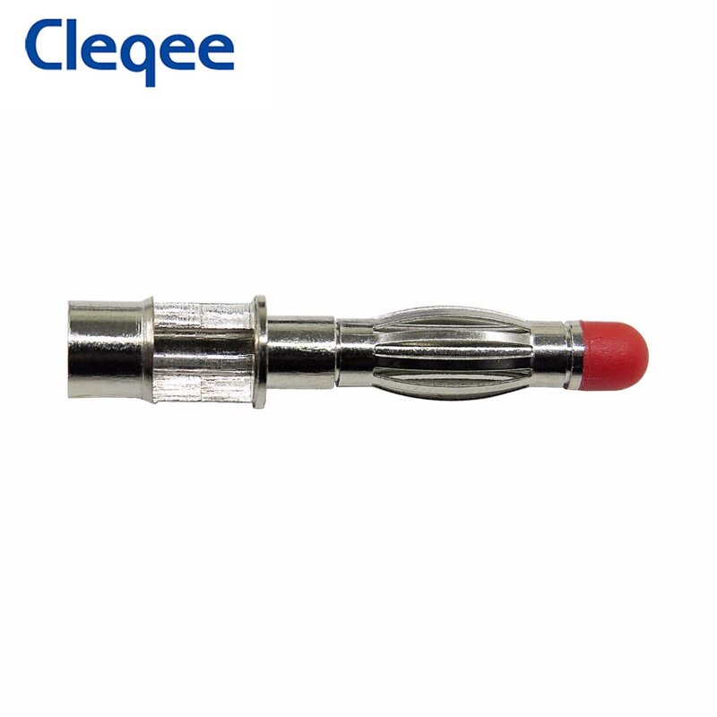 Cleqee P3014 10 sztuk wysokiej jakości kątowa 4mm osłonięta wtyczka bananowa typu bezpieczeństwa samodzielnego montażu DIY złącza 90 stopni Adapter