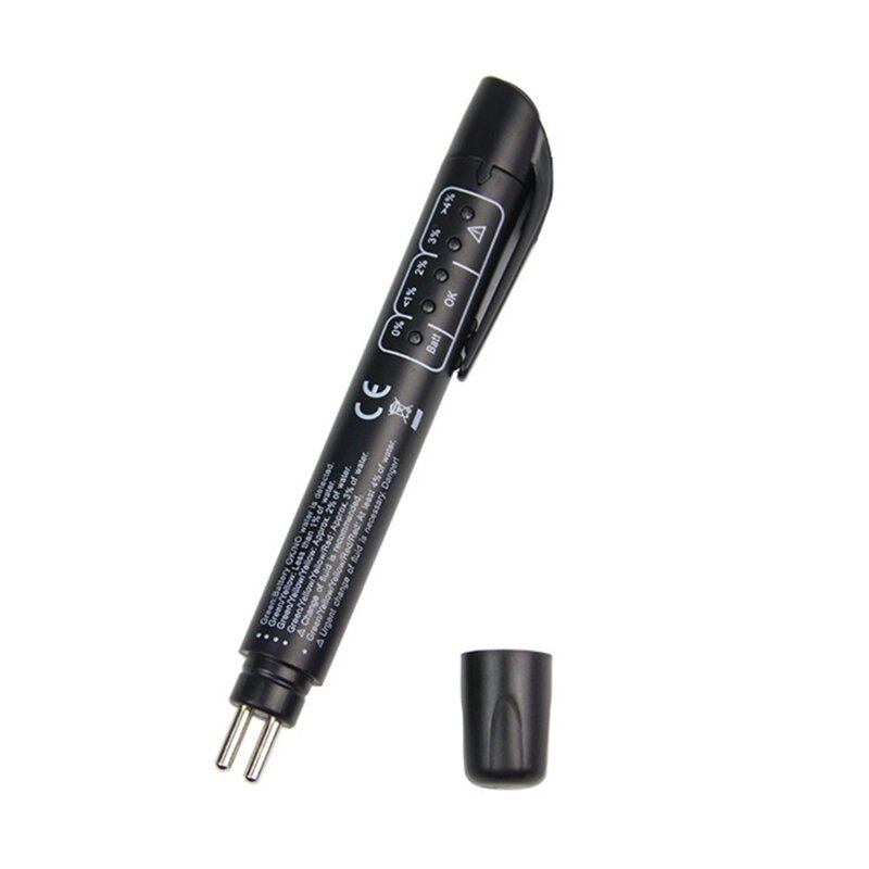 Nieuwe Verbeterde Versie Remvloeistof Tester Pen Test Dot3 Dot4 Dot5.1 Remvloeistoffen Remvloeistof Vocht Analyzers Met 5 Led