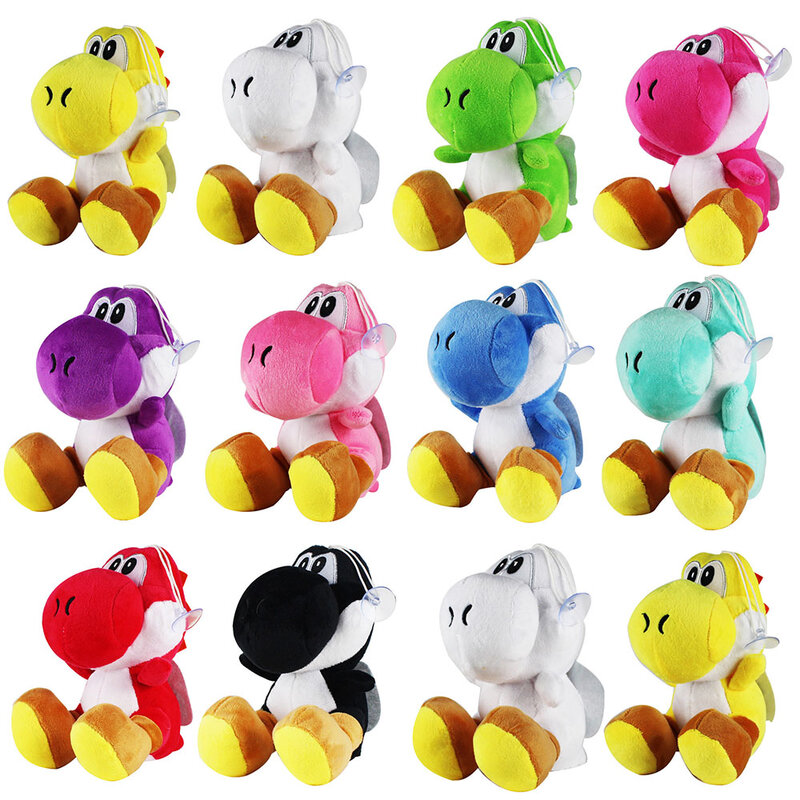 Yoshi Dragon Plush Toy para Crianças, Jogo de Anime, Enfeites de Pelúcia, Animais de Pelúcia, Boneca Kawaii Boneca, Presentes Infantis, 18cm