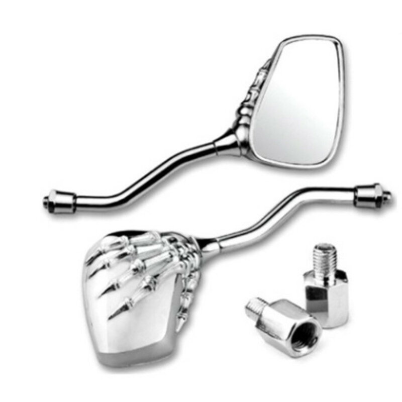1 pçs abs escudo de plástico geral motocicleta scooter espelho retrovisor modificação crânio craw sombra espelho retrovisor par 8mm 10mm