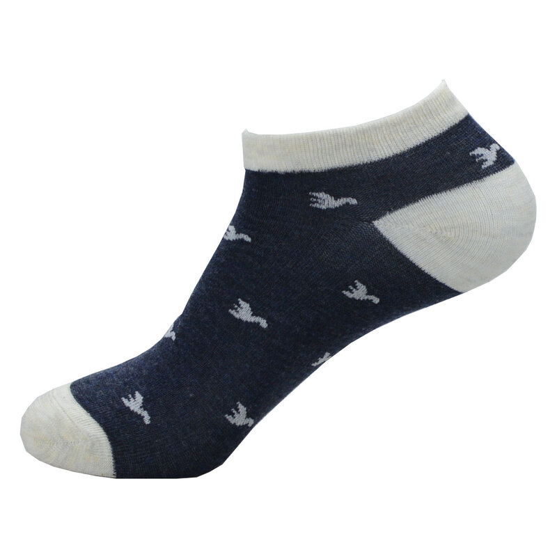 Meias Sox – chaussettes de haute qualité pour hommes d'affaires, 5 paires, décontractées, courtes, bleu marine, coupe Happy Cut, pour hommes d'affaires
