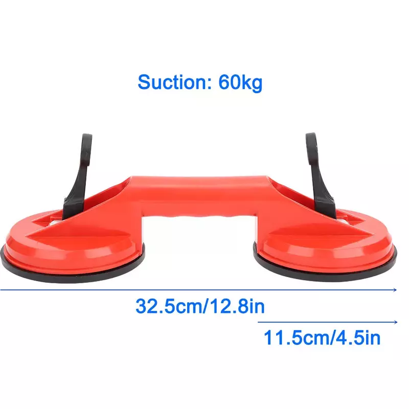 Single/Double Head Suction Cup Red Plastic Glass Dent Puller Tile Floor Extractor Door Plate Panel Carrying Tool Car Repair Tool
