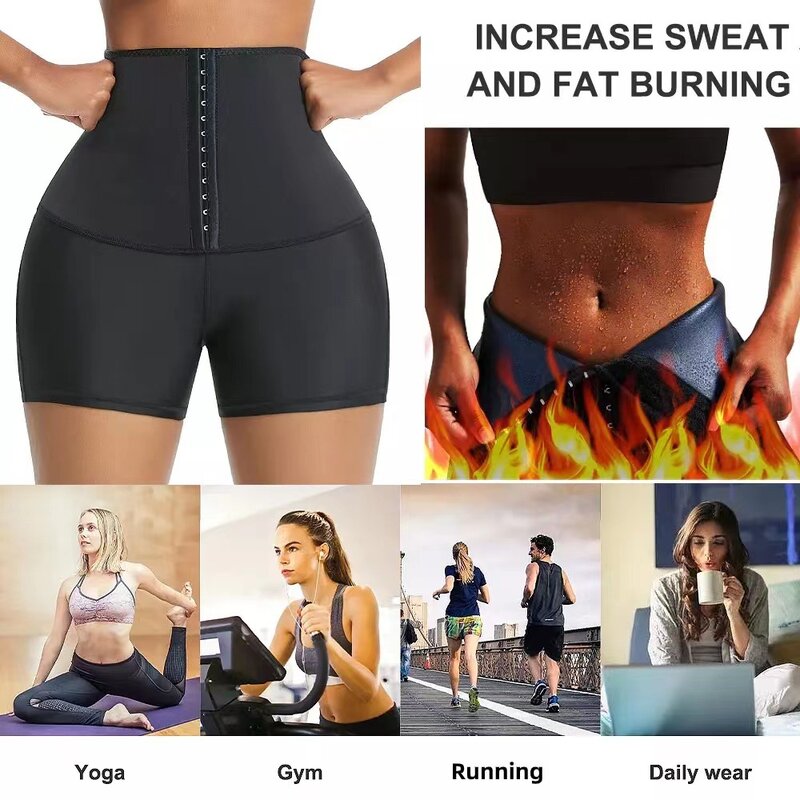 Weight Loss Slimming Pants Waist Trainer Shapewear Tummy Hot Thermo Sweat Leggings Body Shaper Fitness Workout Sweat Sauna Pants