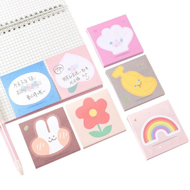 80Page Ins Girl Creative Sticky Note Students N Times To Paste Random Memo Pad Kawaii Stationery Notebook Office School Supplies
