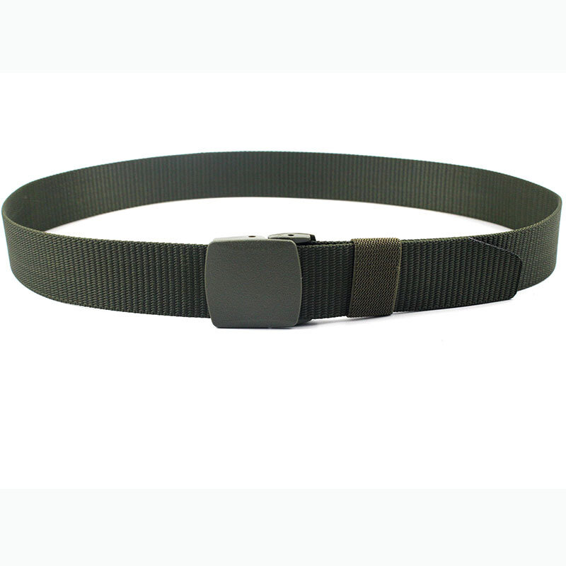2022 Military Men Belts Army Belts Adjustable Belt Men Outdoor Travel Tactical Waist Belt with Plastic Buckle for Pants 120cm