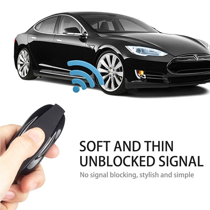 Porte-clés de voiture en caoutchouc et Silicone, pour modèle Tesla 3 S X Y, coque de télécommande sans clé, housse de protection pour clé de voiture, accessoires automobiles