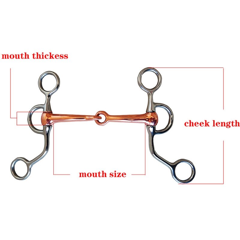 Stainless Steel Snaffle Bit Horse Bits Western Snaffle Bits For Horses Coronet Mouth Training Bit With Copper Port