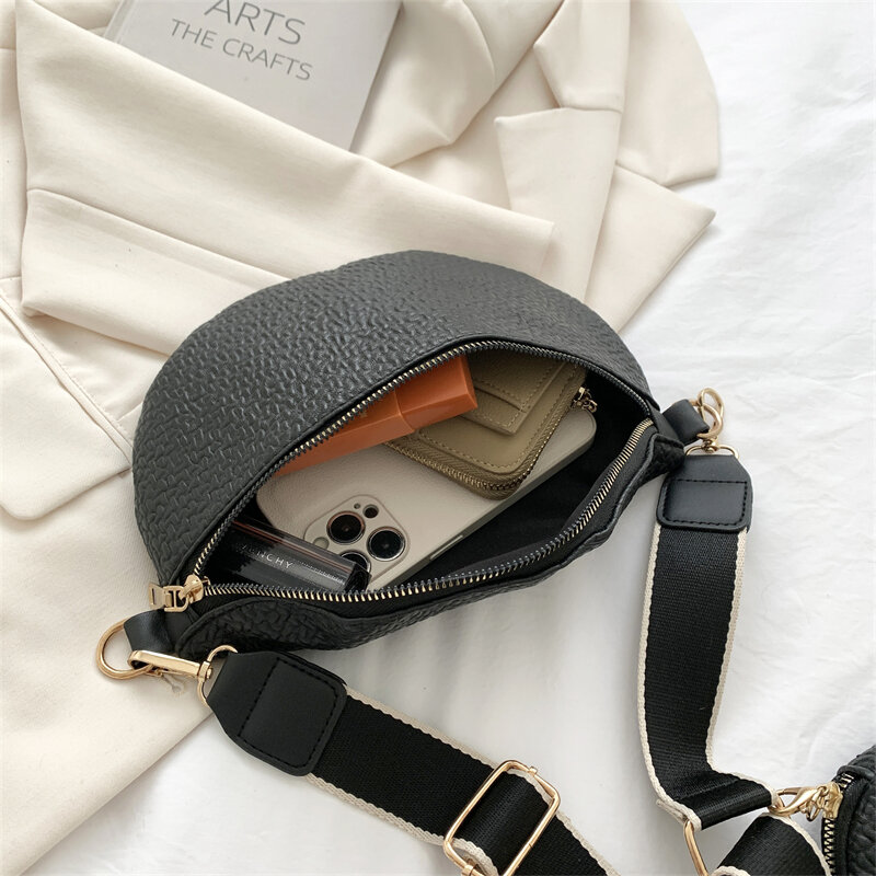 Riñonera de cuero PU para mujer, bolso de hombro de diseñador de lujo, 2 piezas