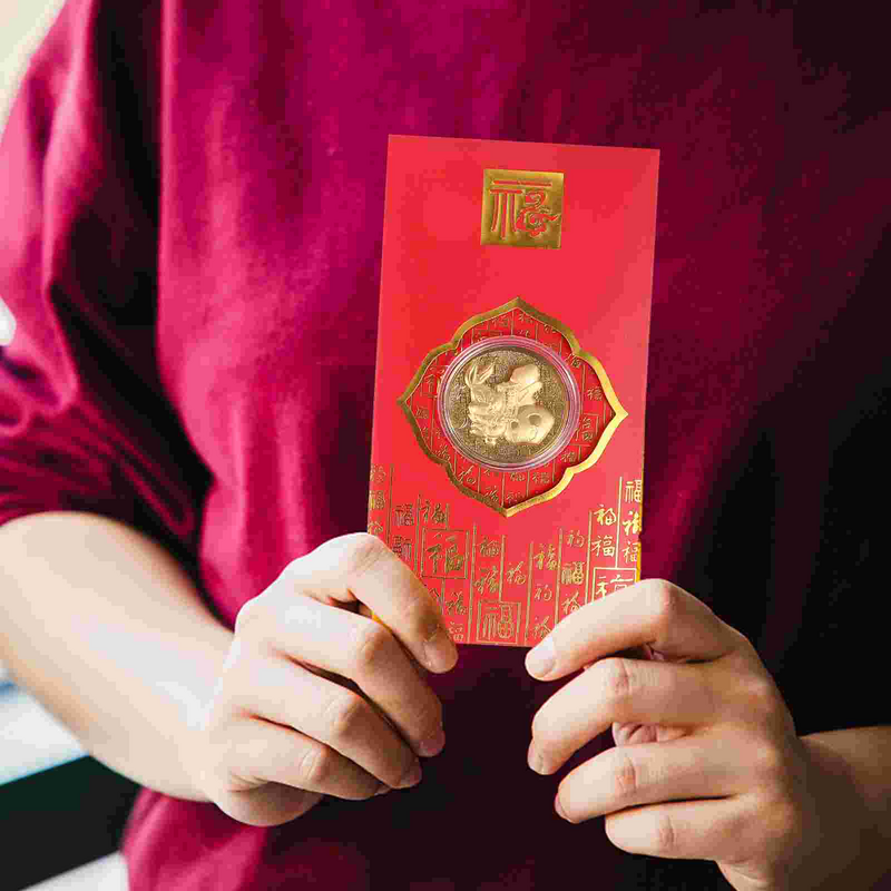 30 новогодних красных конвертов, Китайский Зодиак, кролик, красный пакет Hongbao