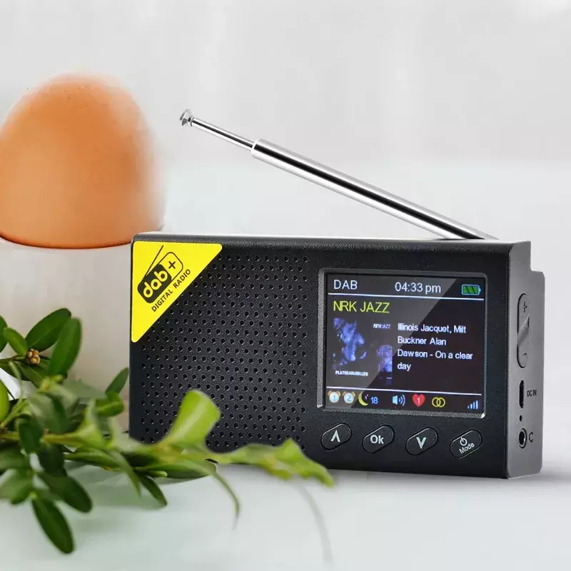 Rádio recarregável portátil dab/dab + e receptor de fm do rádio de 2022 digitas de bluetooth