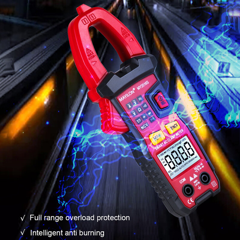 Digital Clamp Meter Multimeters MY2106S Voltage Tester Auto Range Measurement Easily Carrying Lightweight Gadgets