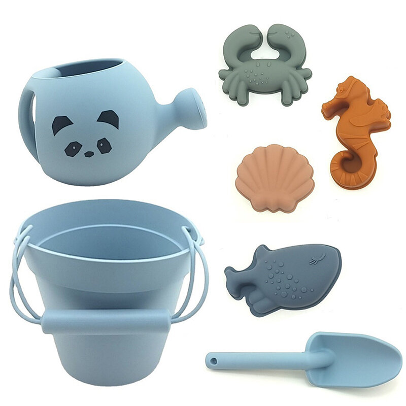 Moldes de silicona para hervidor de agua para niños, herramientas de juego de agua suave para baño, juego divertido para bebé, molde de Animal lindo, juguetes de playa
