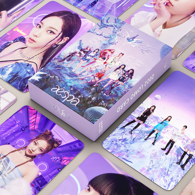 Koop – ensemble de 55 cartes Photo Aespa, Kpop, Lomo, sauvage, hiver, cartes imprimées, Album, Idol coréen, Collection de Fans, cadeau