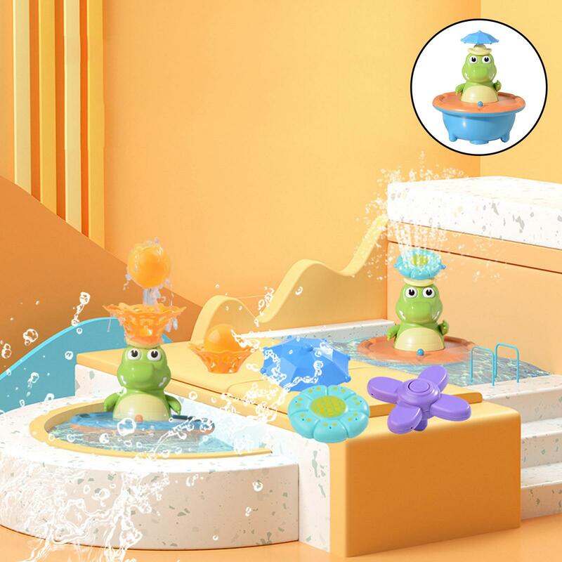 Игрушки для ванны с крокодиловым разбрызгивателем, водный разбрызгиватель со светодиодный светильник кой для