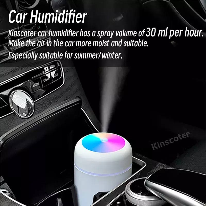 300ml H2O Luftbefeuchter Tragbare Mini USB Aroma Diffuser Mit Kühlen Nebel Für Schlafzimmer Home Auto Pflanzen Purifier Humificador