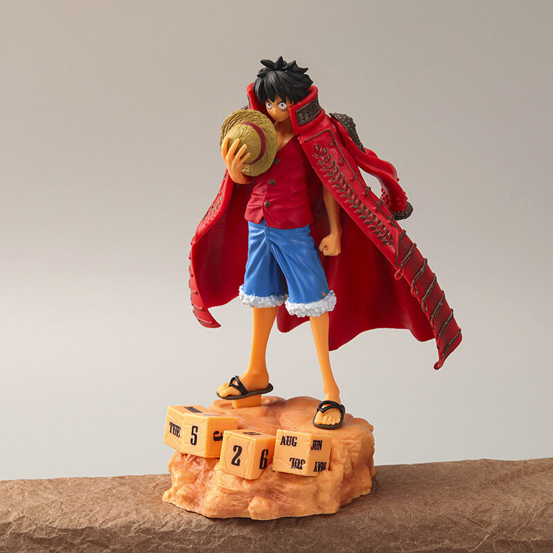 Bandai-figura de Luffy de One Piece, juguete de Anime periférico de gran tamaño de 17cm, adorno de joyería creativa al por mayor