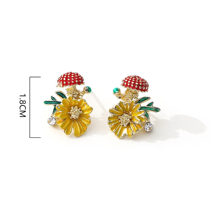 Shiny Side New Fashion Brand Jewelry Elegant Flower Stud Earrings for Women Gift Simple Style Daisy Statement Earrings Wholesale