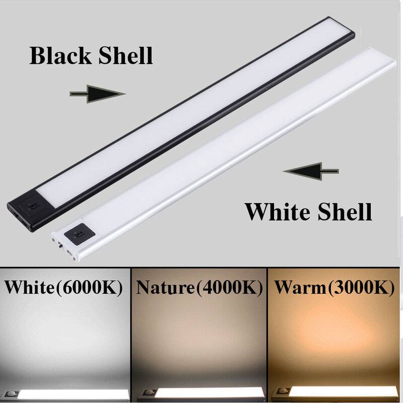 20/40/60CM LED Night Light USB Hand Sweep Sensor Ultra Thin Rechargeable Closet Wardrobe Lamps Under Cabinet light Night Lights