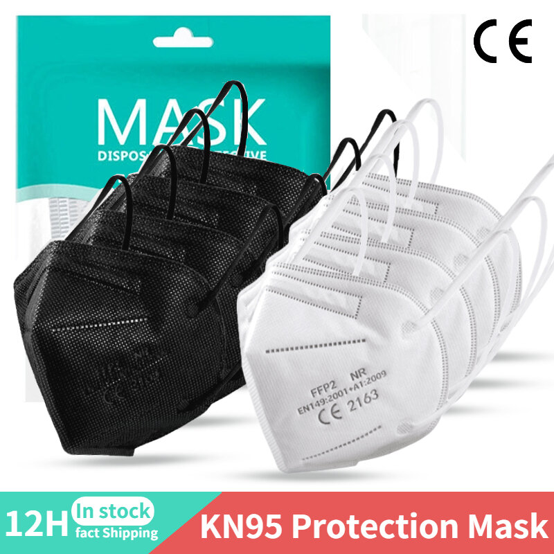 FFP2 maska KN95 Mascarillas FPP2 dorosłych k95 maski FFP2mask 5 warstwy FFPP2 zatwierdzone maski na twarz FFP2 Respirator usta pokrywa Masque
