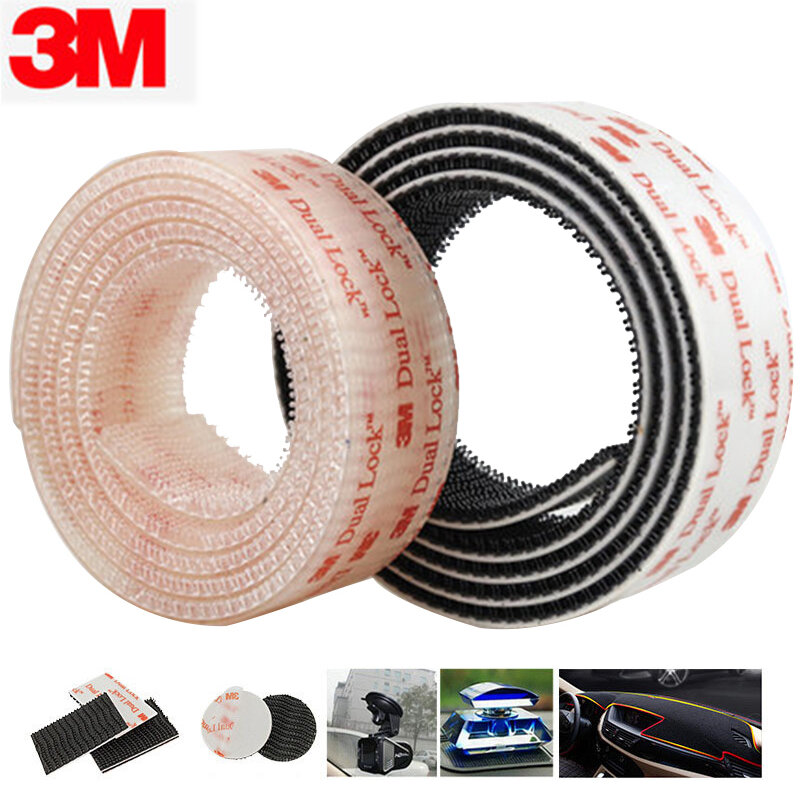 3M Hook dan Loop Dual Lock SJ3550 Hitam dan SJ 3560 Transparan Jamur Reclosable Fastener Self Adhesive Tape