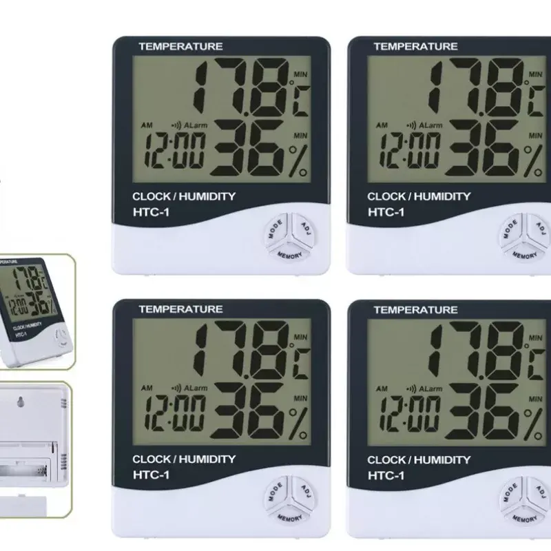 2022New cyfrowy termometr higrometr kryty stacja pogodowa dla domu Mini pokój termometr wskaźnik temperatury i wilgotności