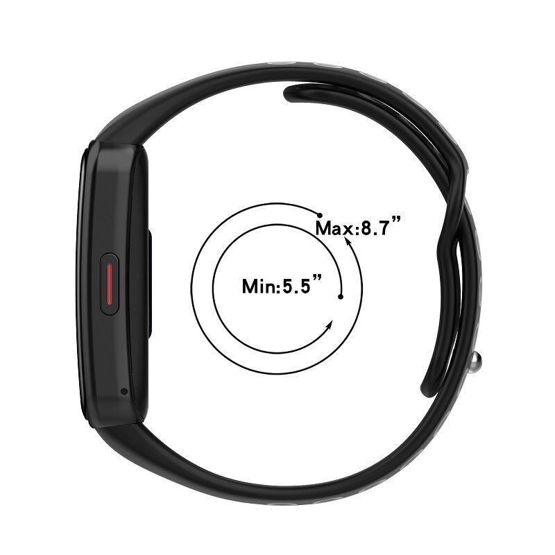 Silicone correa para huawei banda 6 cinta pro smartwatch acessórios substituição respirável pulseira esporte banda honra 6 cinta