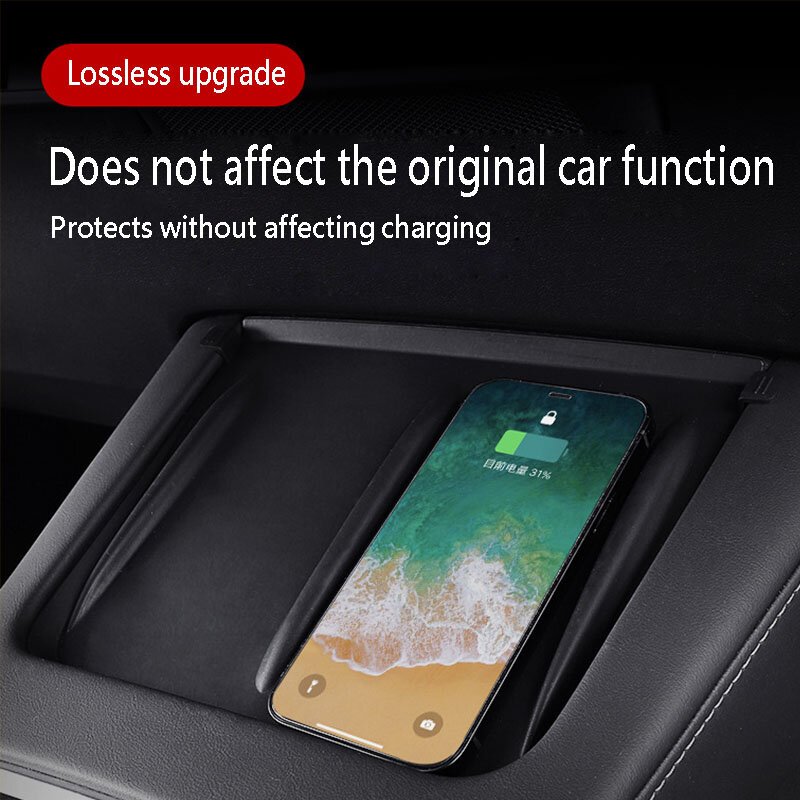 For Tesla model3/Y central control wireless charging silicone pad anti-skid pad interior modification accessories artifact