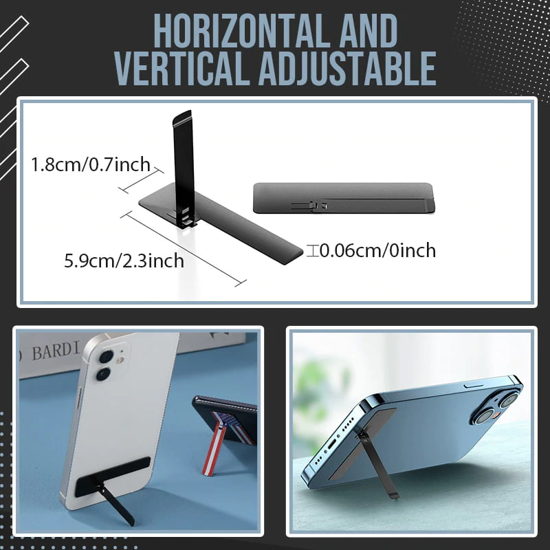 Ultra-Thin Invisible Back Stick Mobile Phone Support Metal Durable Quick Install Phone Holder Rack for Apple Android Dropship