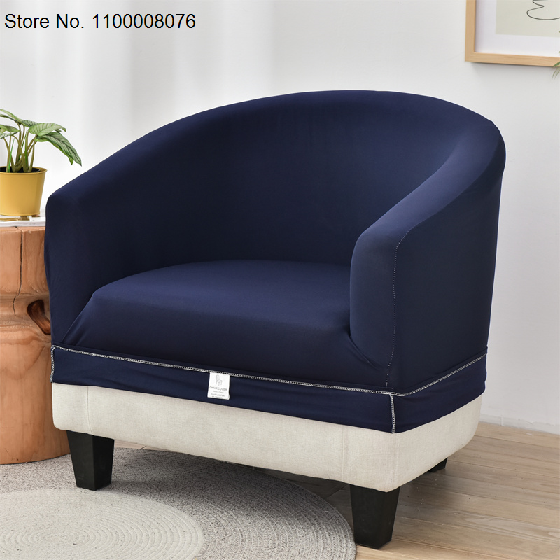 Effen Kleur Fauteuil Couch Cover Relax Stretch Single Seater Bad Club Sofa Hoes Voor Woonkamer Elastische Cover Wasbare