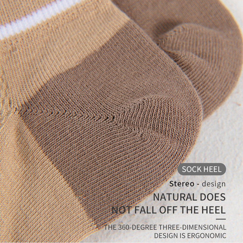 MiiOW New Hot 5Pcs calzini da uomo in cotone estivo calzini alla caviglia a taglio basso calzini comodi con stampa calzini da barca a compressione